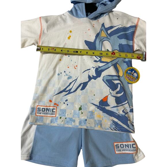 Sonic the Hedgehog Hooded Cosplay Short Set Youth Sz 7 NWT - Picture 10 of 13